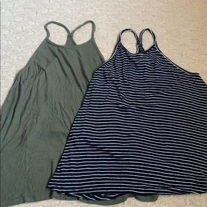 Old Navy Tank Tops (Green & Black/white)